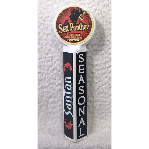 SanTan Brewing Co. Sex Panther Double Chocolate Porter Beer Ale Tap Draft Handle - Picture 2 of 4